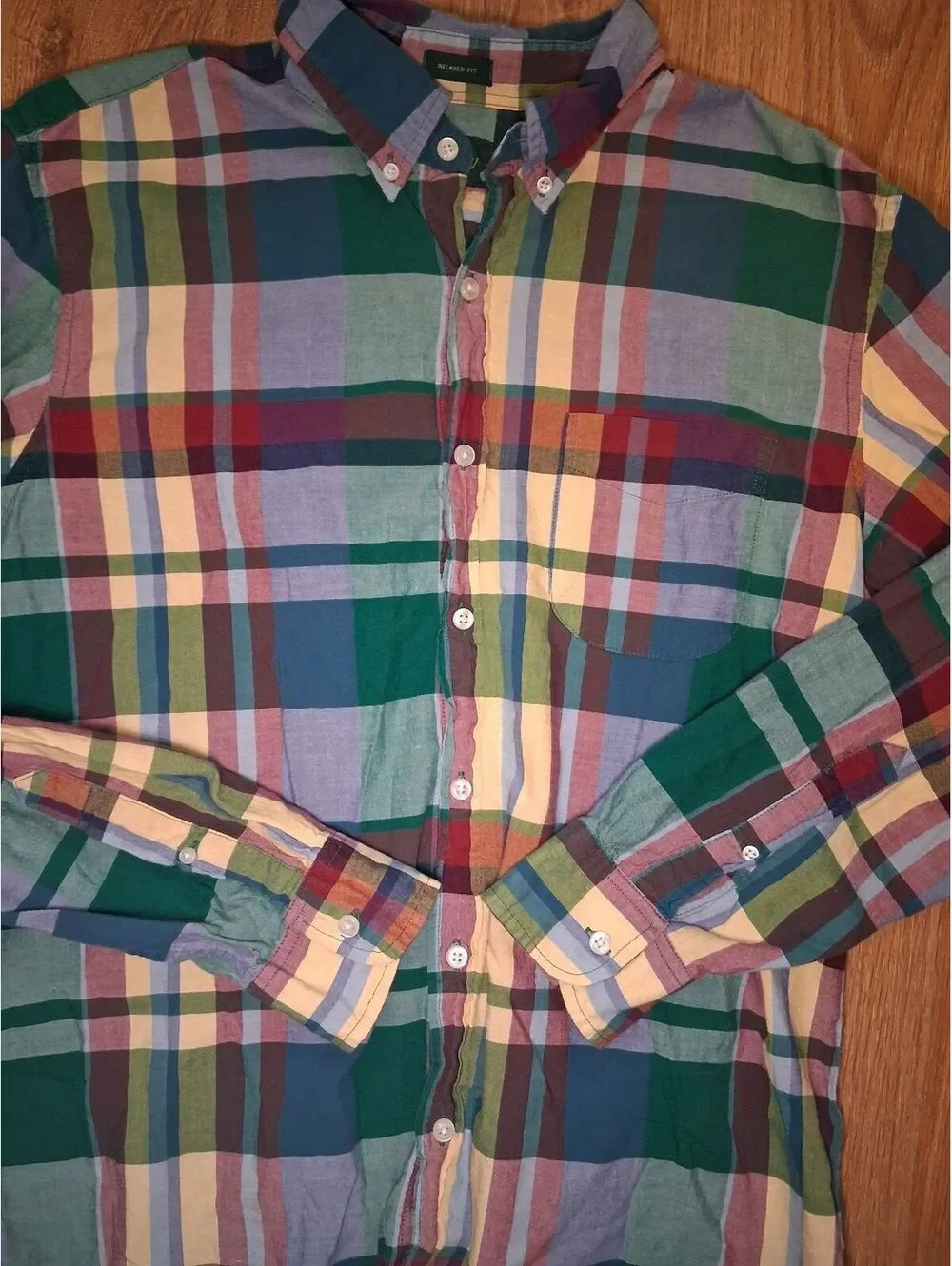 J Crew Oarsman Button Up Shirt Mens Medium Multicolor Plaid